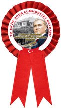 29 Ekim Kokart 29 Ekim Cumhuriyet Bayramı Saten Kokart - Özel Tasarım Yaka Kokartı